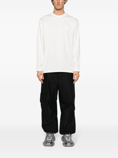 Y-3 logo-embossed cotton T-shirt outlook