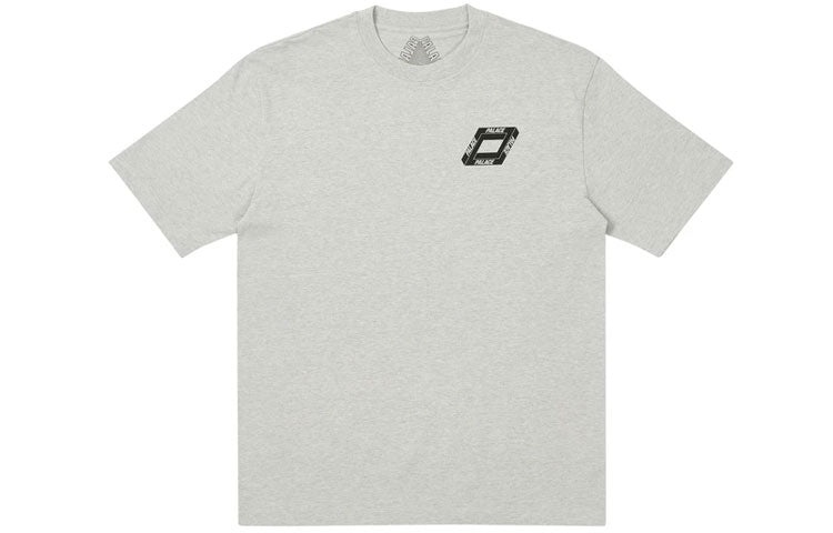PALACE Dodgy But Lush Grey Marl Back Pattern Logo Printing Short Sleeve Unisex Gray P20TS171 - 2