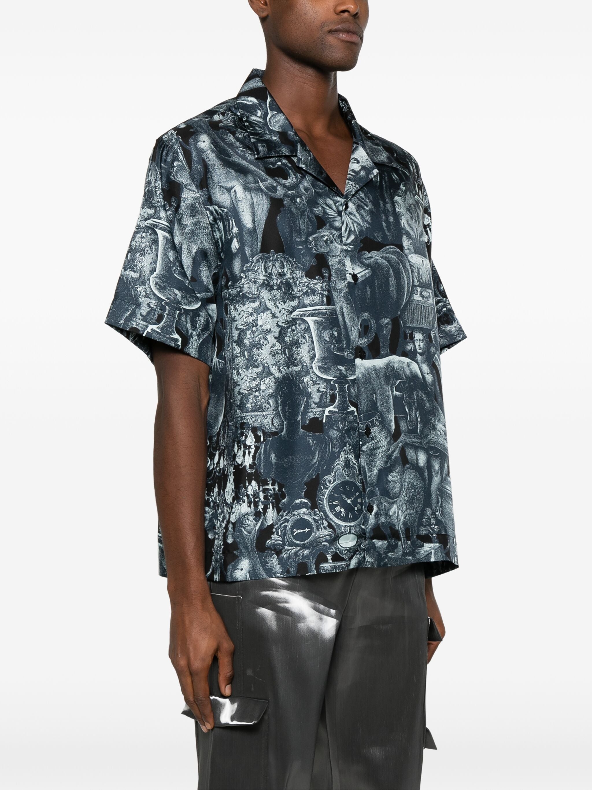 Hubert Objects-print Silk Shirt - 4