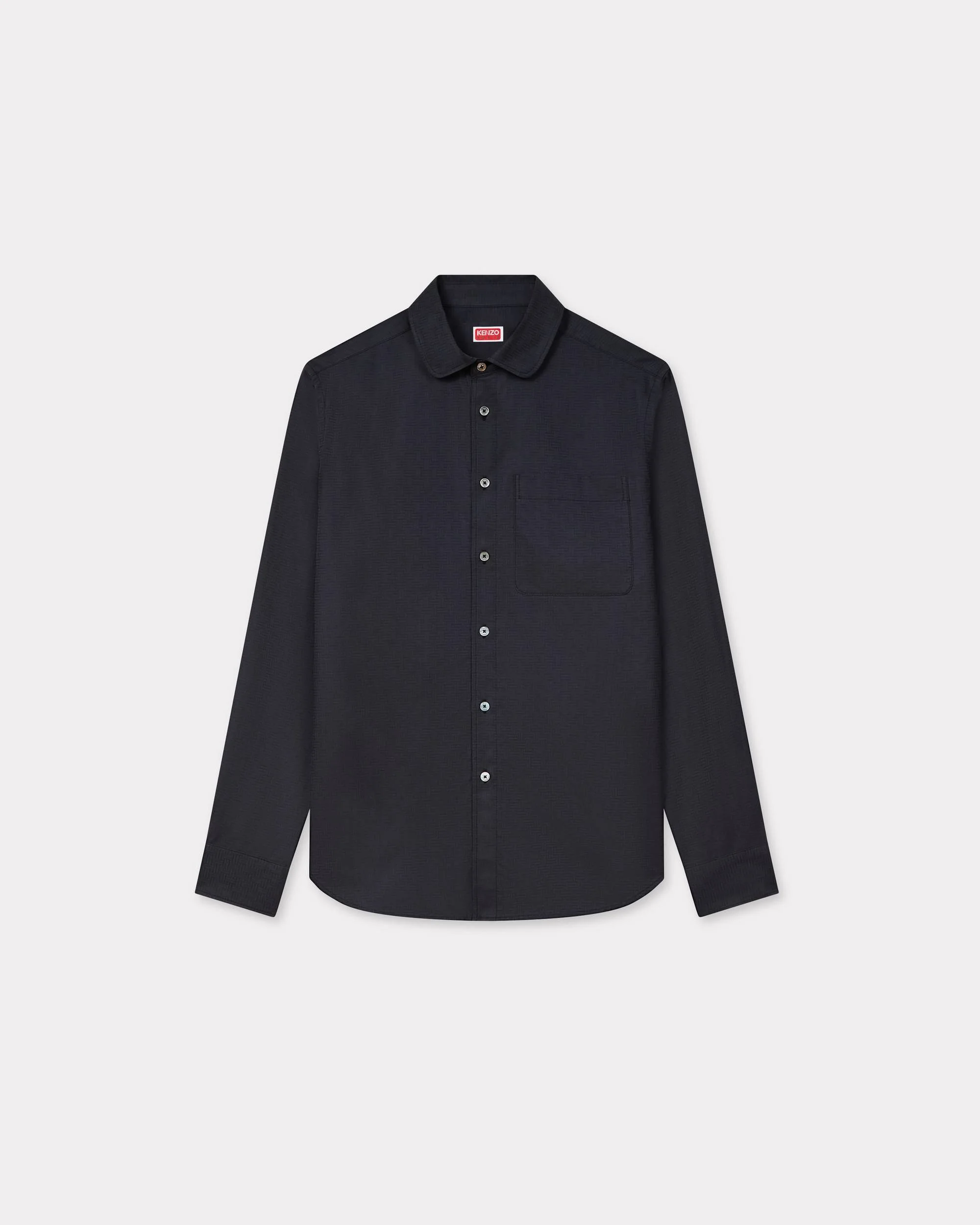 'KENZO Weave' slim shirt in cotton jacquard - 1