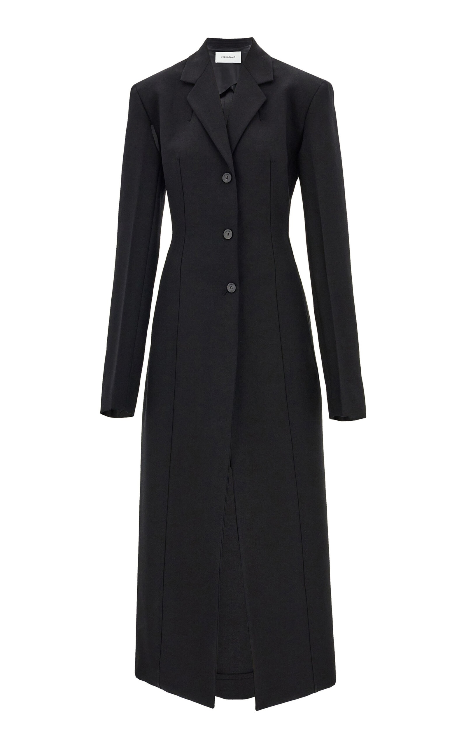 Wool Coat Dress black - 1