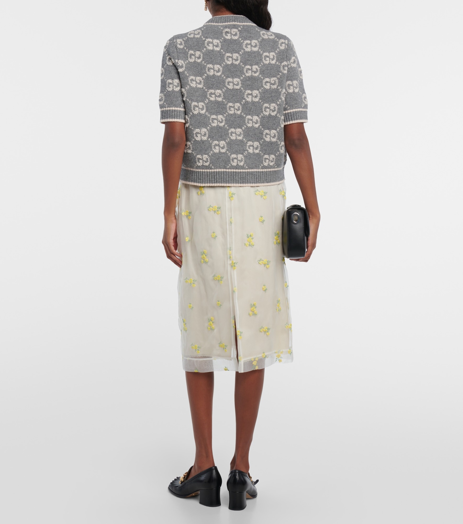 GG jacquard wool top - 3