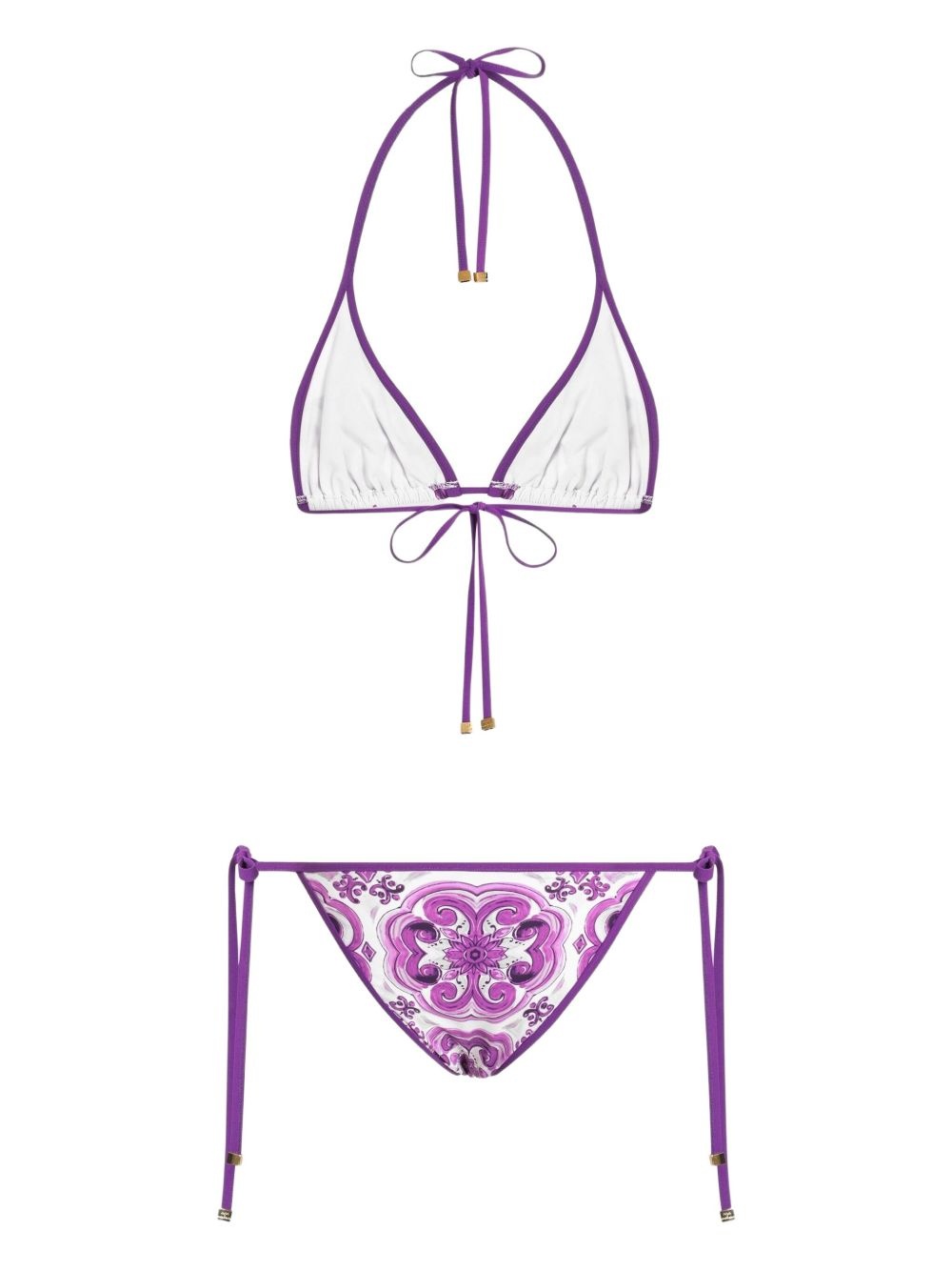 Majolica-print bikini - 2
