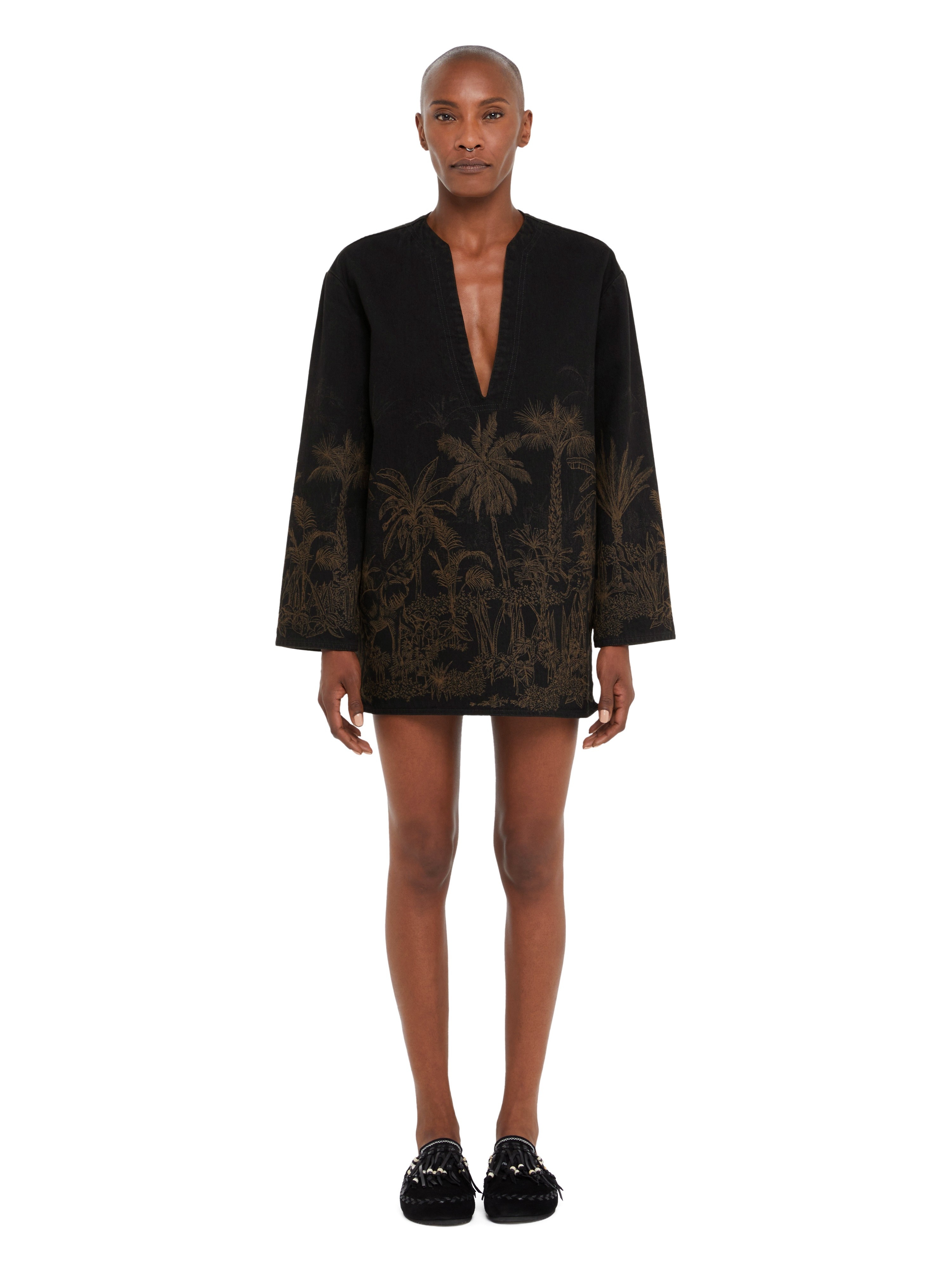 Jungle Toile De Jouy Denim Chemisier - 4