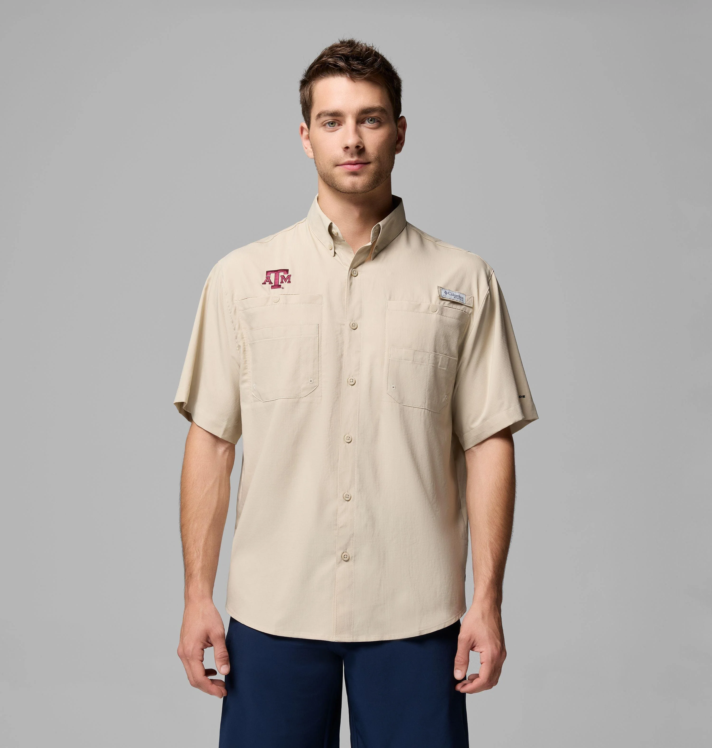 Men's Collegiate PFG Tamiami Short Sleeve Shirt - Texas A&M - 1