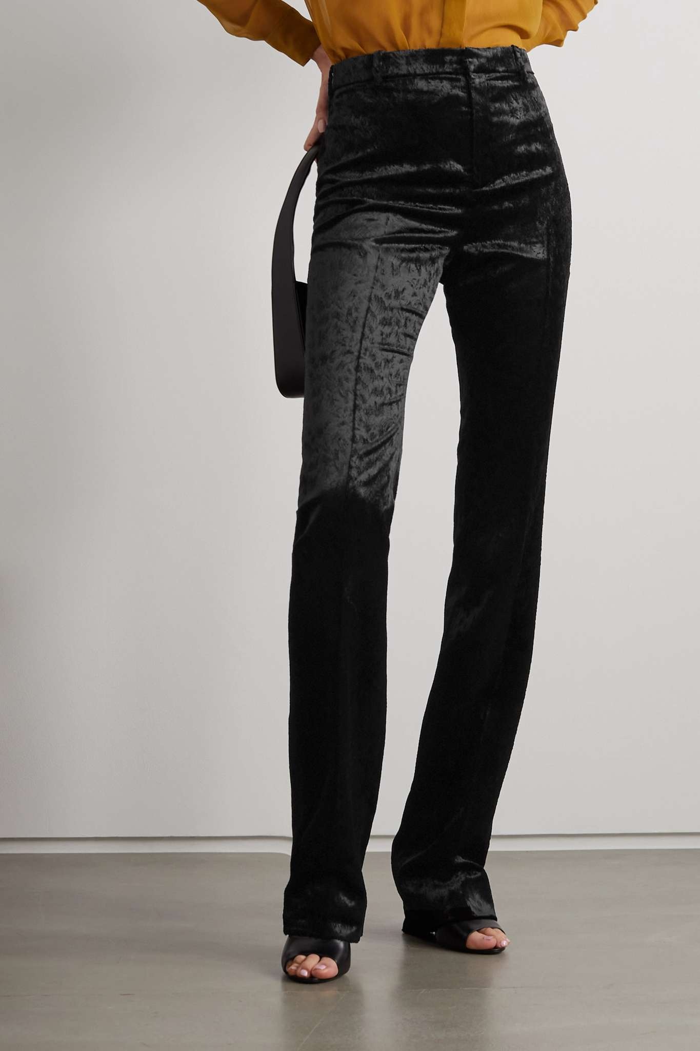 Straight-leg velvet pants - 3