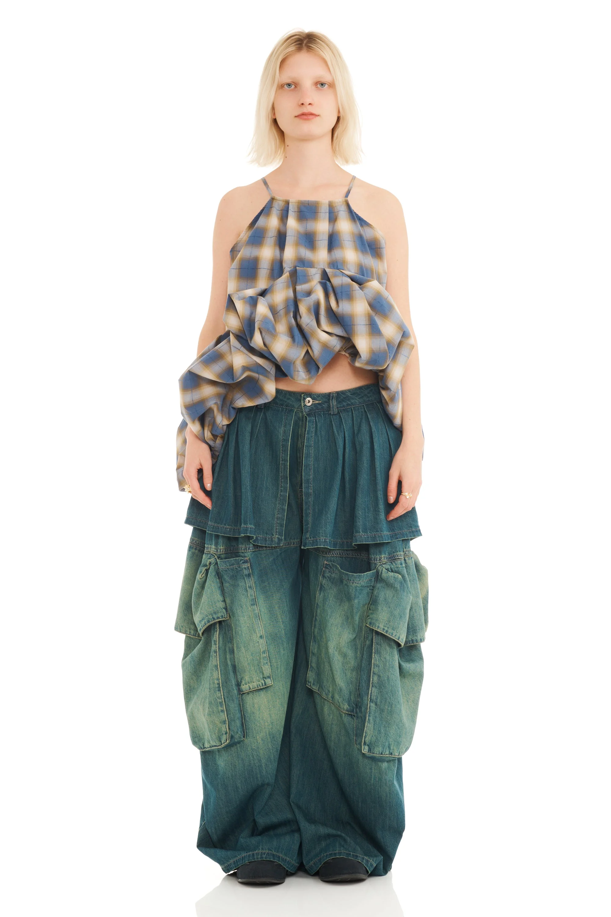 COUNTRY PLAID MINI VALERIAN TOP - 1