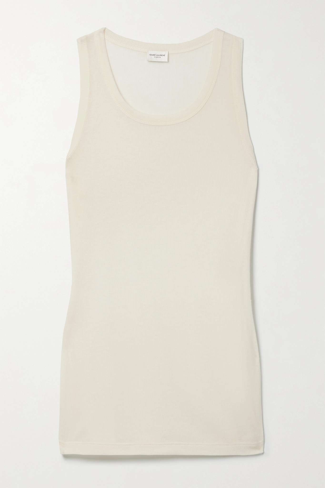 Ribbed modal and cotton-blend jersey tank - 1