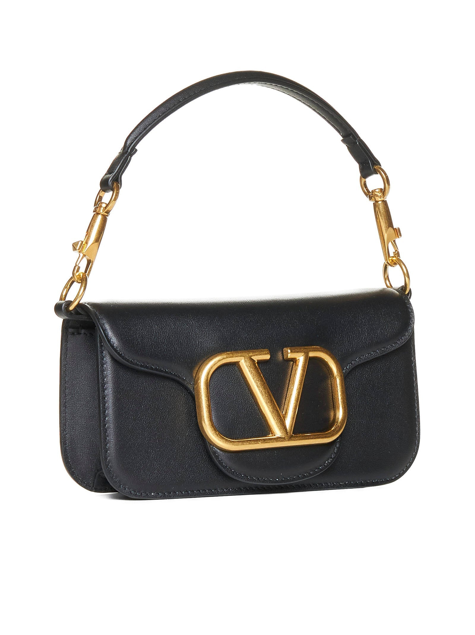 Valentino Garavani Women Black Locò Small Shoulder Bag - 2