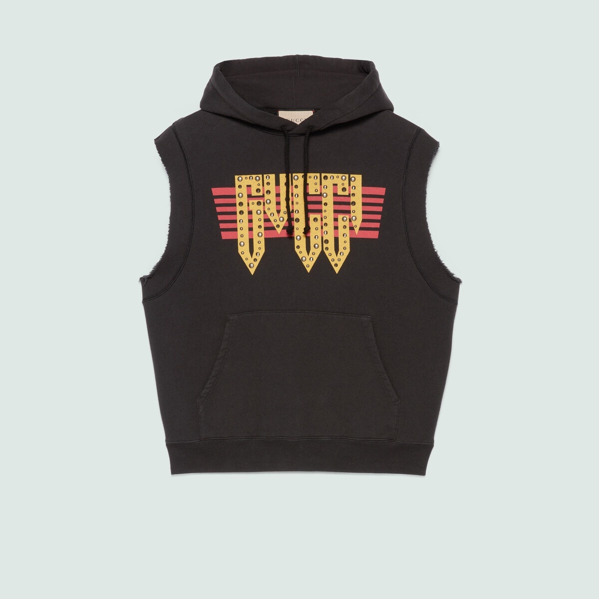 Cotton jersey sleeveless sweatshirt - 1