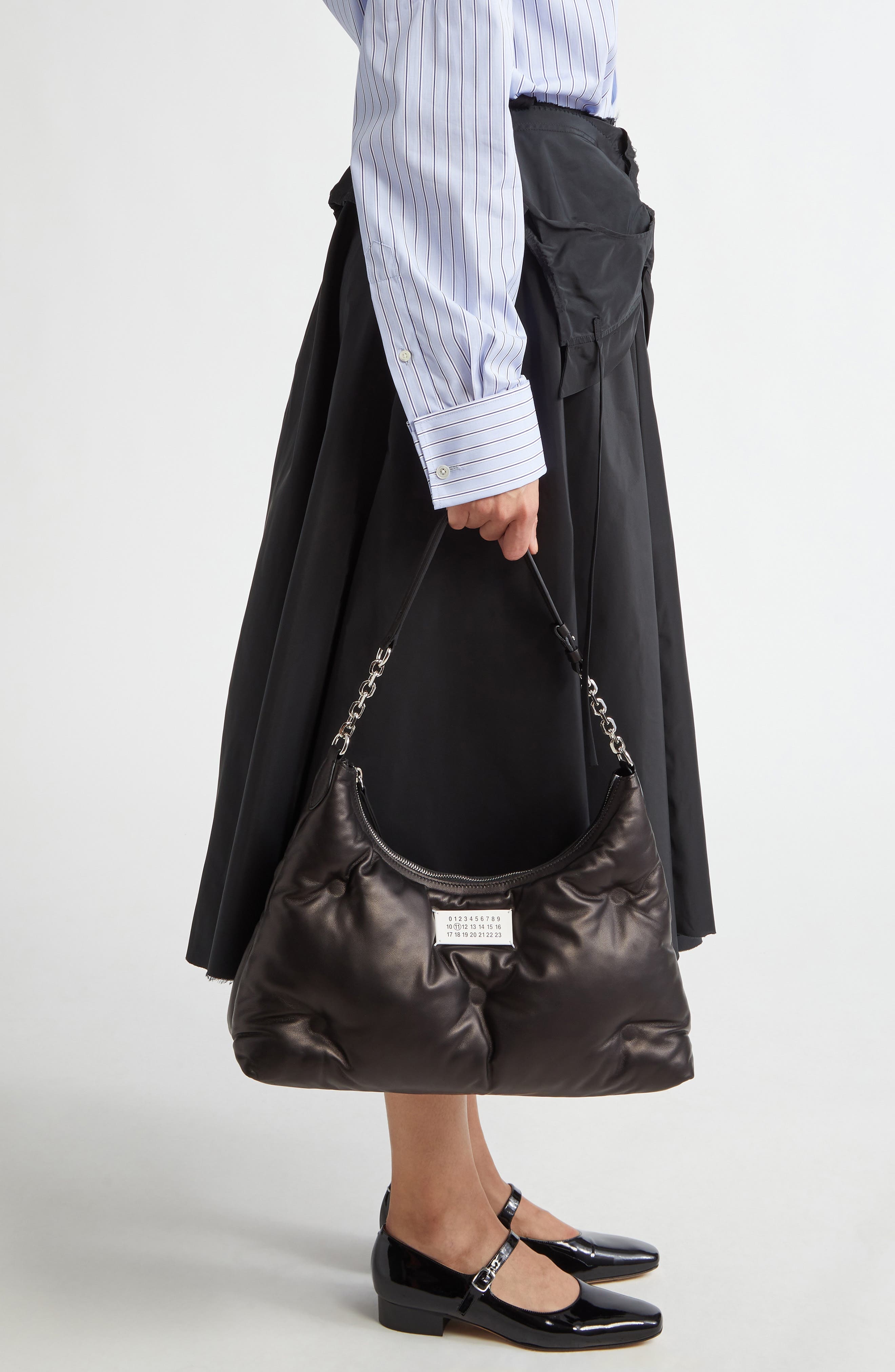 Maison Margiela Medium Glam Slam Hobo Bag in Black at Nordstrom - 3