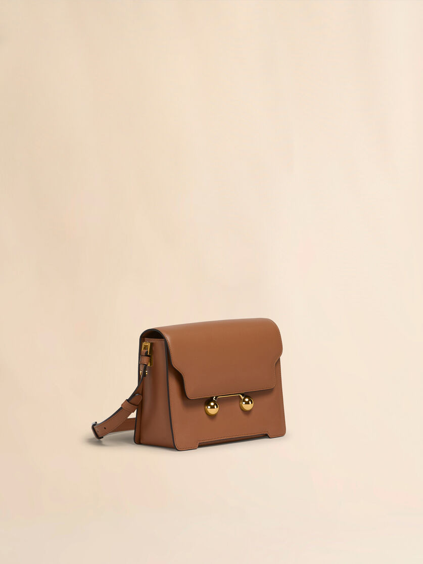 BROWN LEATHER TRUNKAROO MEDIUM SHOULDER BAG - 5
