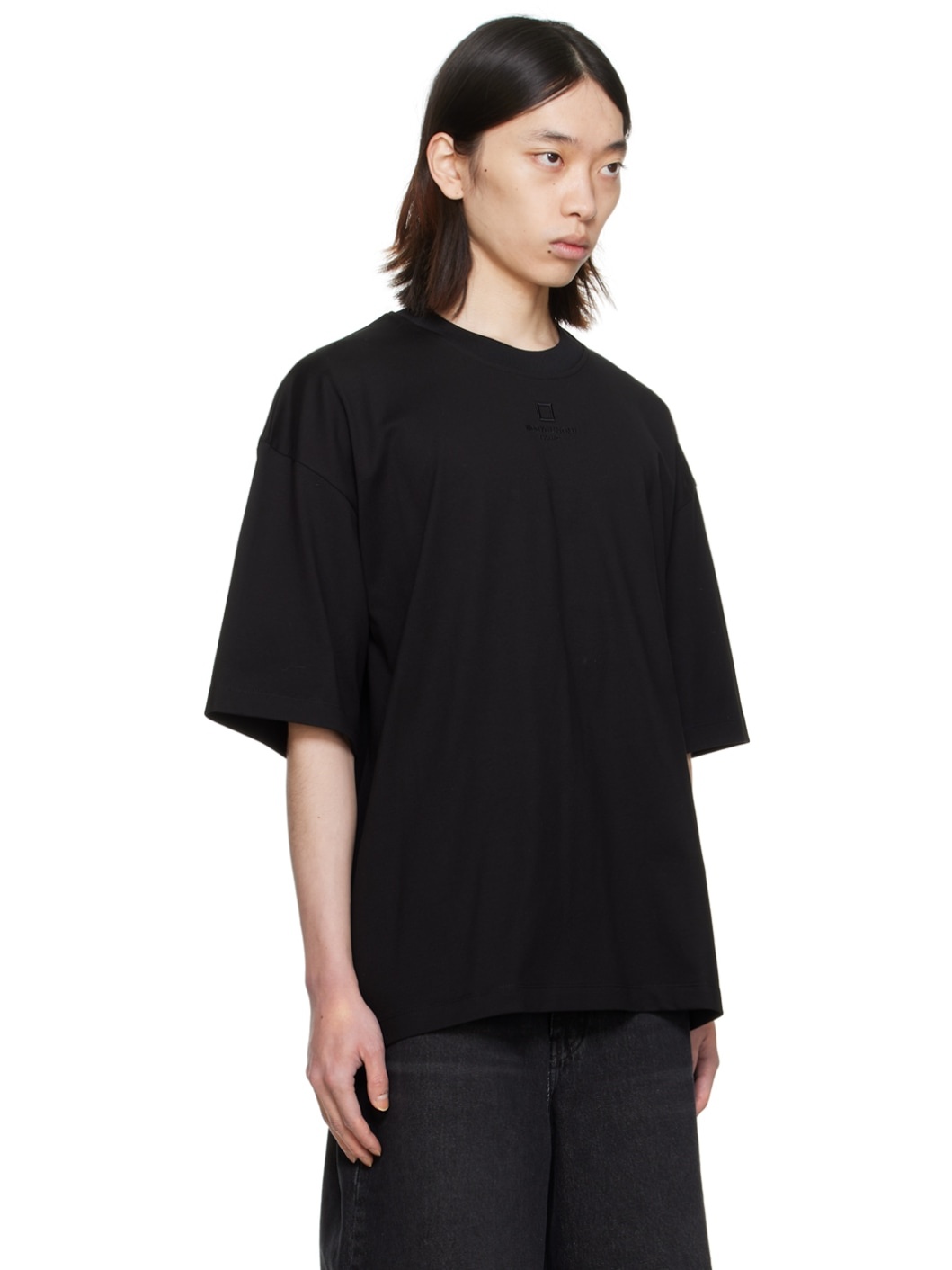 Black Embroidered T-Shirt - 2