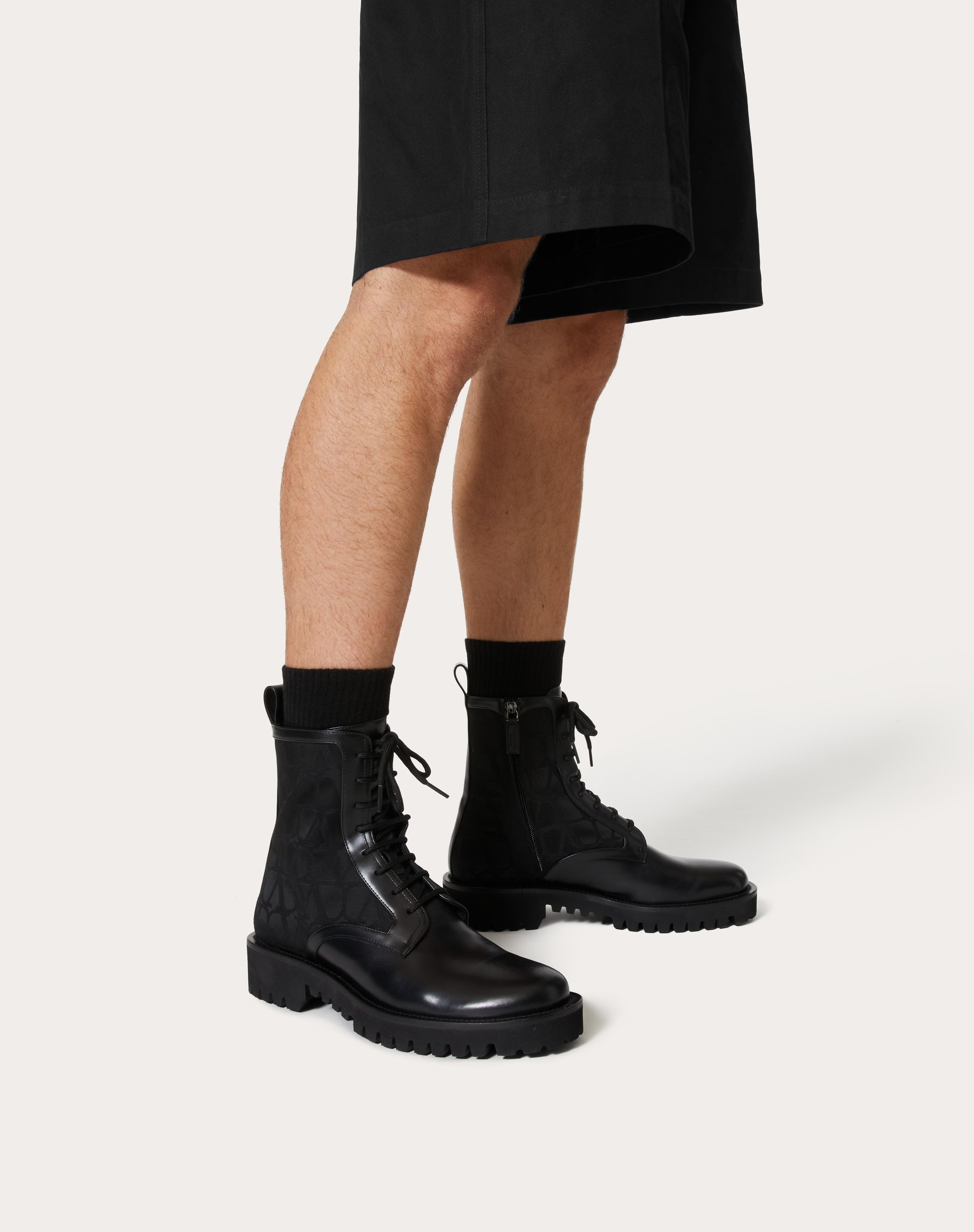 TOILE ICONOGRAPHE COMBAT BOOT IN TOILE ICONOGRAPHE TECHNICAL FABRIC AND CALFSKIN - 6