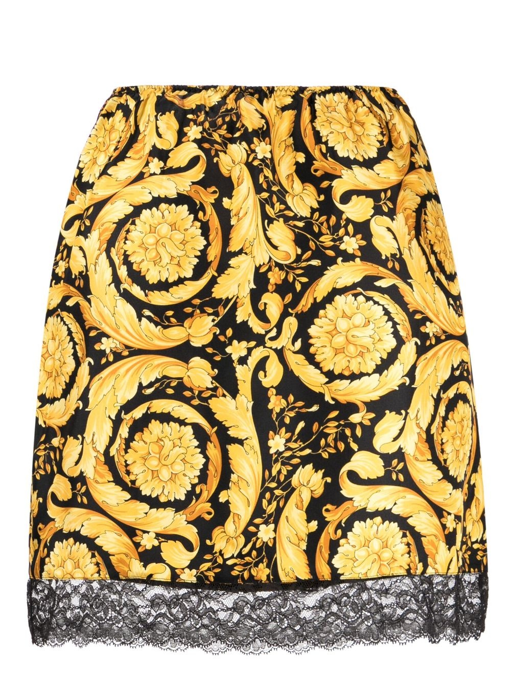 Barocco-print silk inner skirt - 2