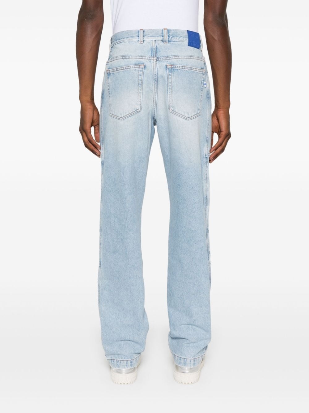 Cross-print straight-leg jeans - 4