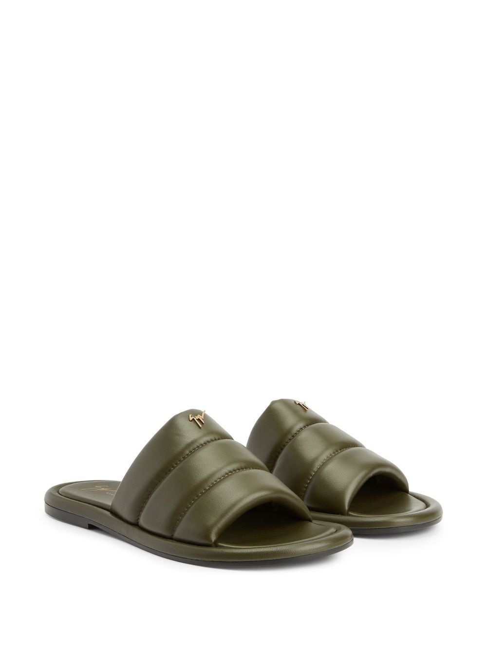 padded-leather sliders - 2