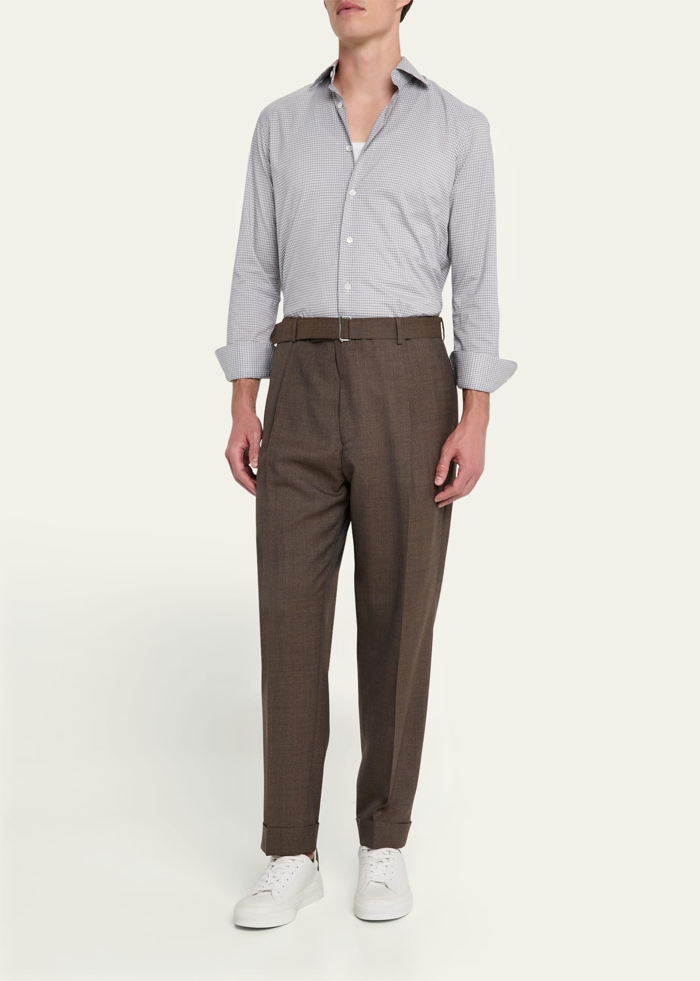 Men's Hugo Pleated Fresco Wool Pants - 2
