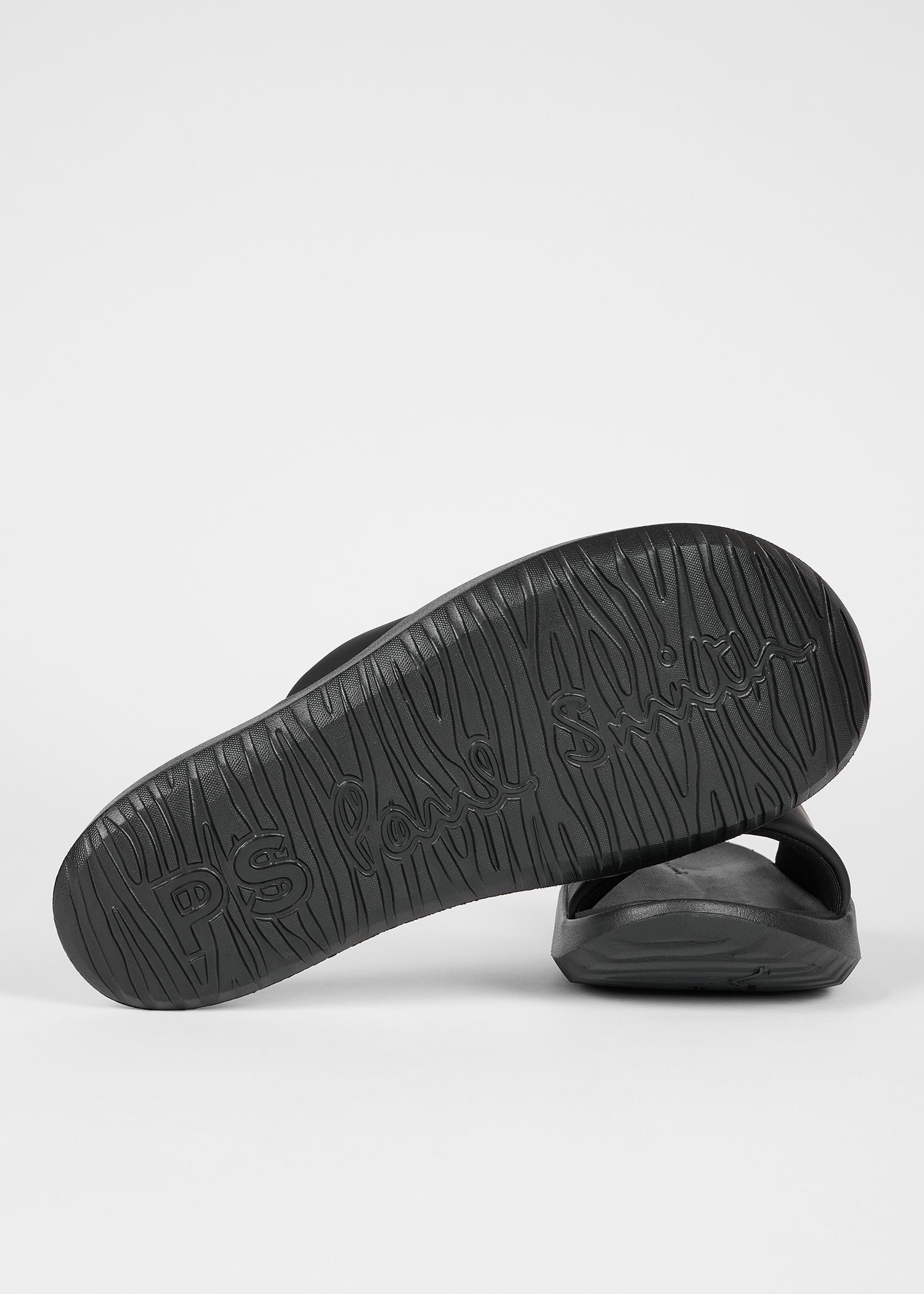 Black 'Powell' 'Sports Stripe' Slides - 3