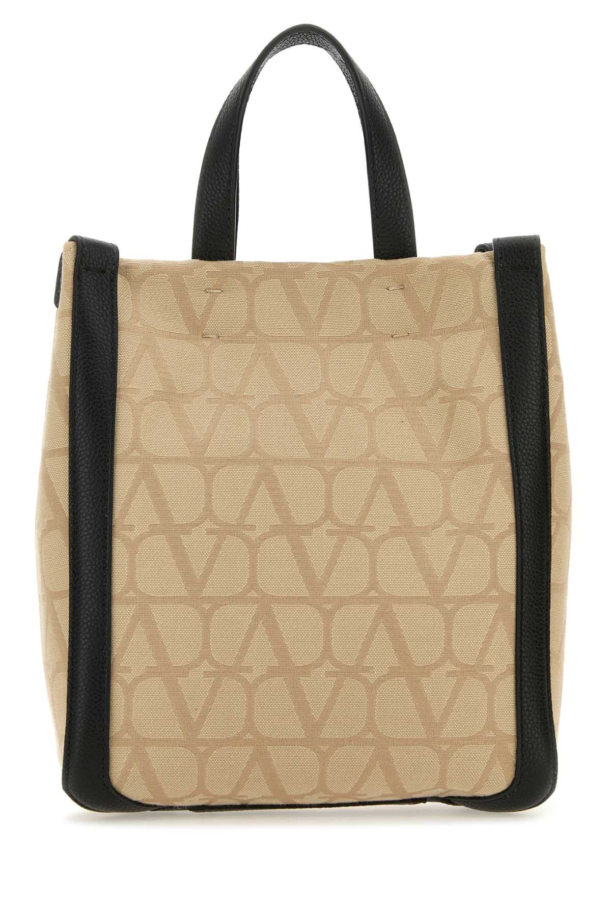 Valentino Garavani Men Beige Toile Iconographe Shopping Bag - 3