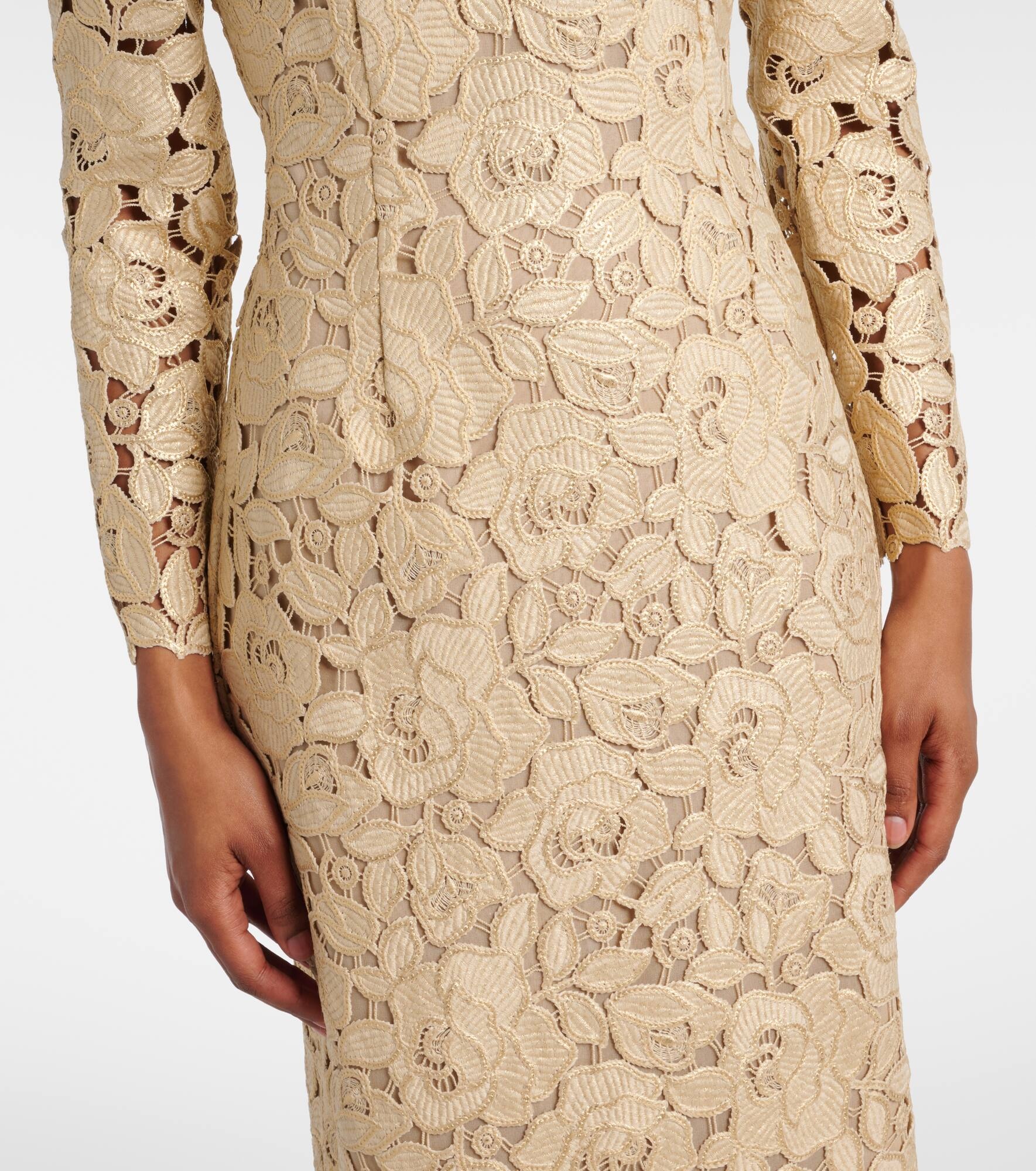 Floral lace gown - 5