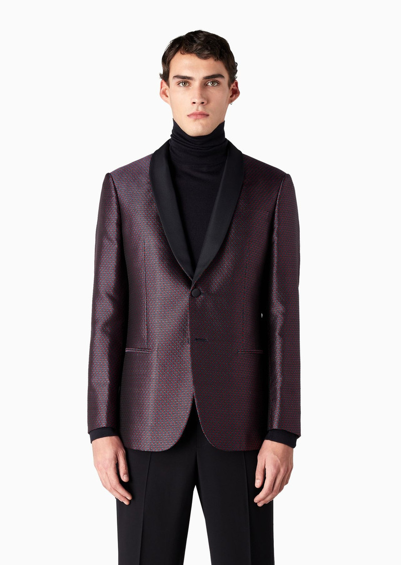 GIORGIO ARMANI Giorgio’s single-breasted jacket in silk jacquard outlook