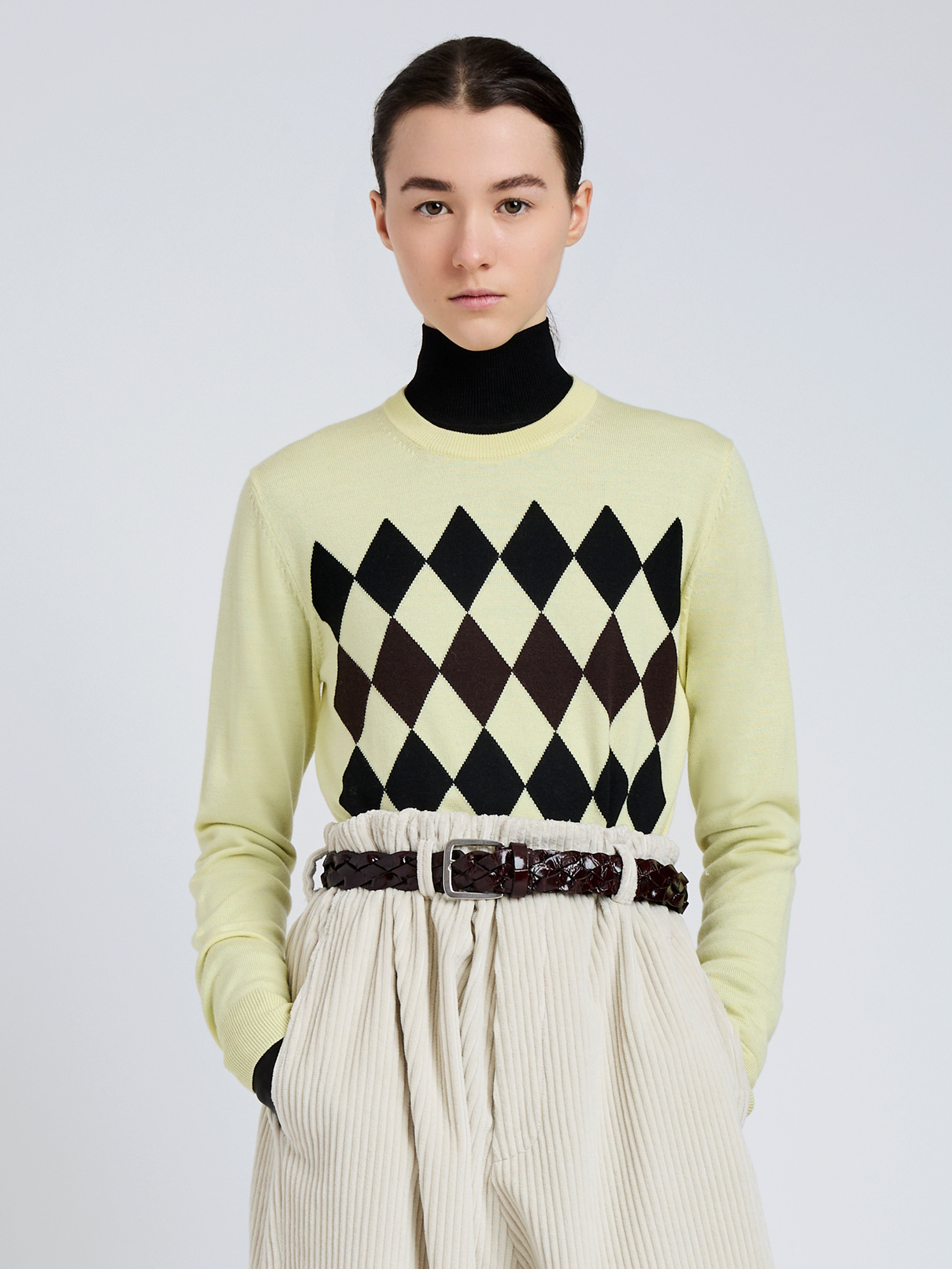 Vivian Top in Argyle Knit - 2