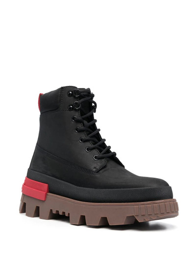 Moncler lace-up leather ankle boots outlook