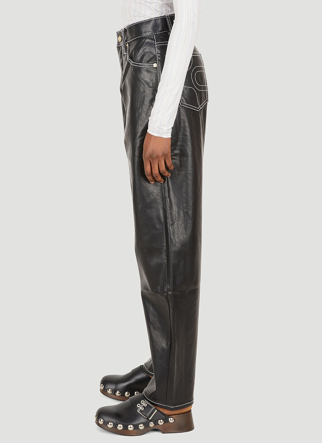 Benz Vegan Leather Pants - 3