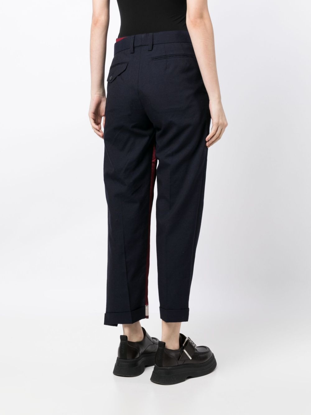 asymmetric tapered trousers - 4