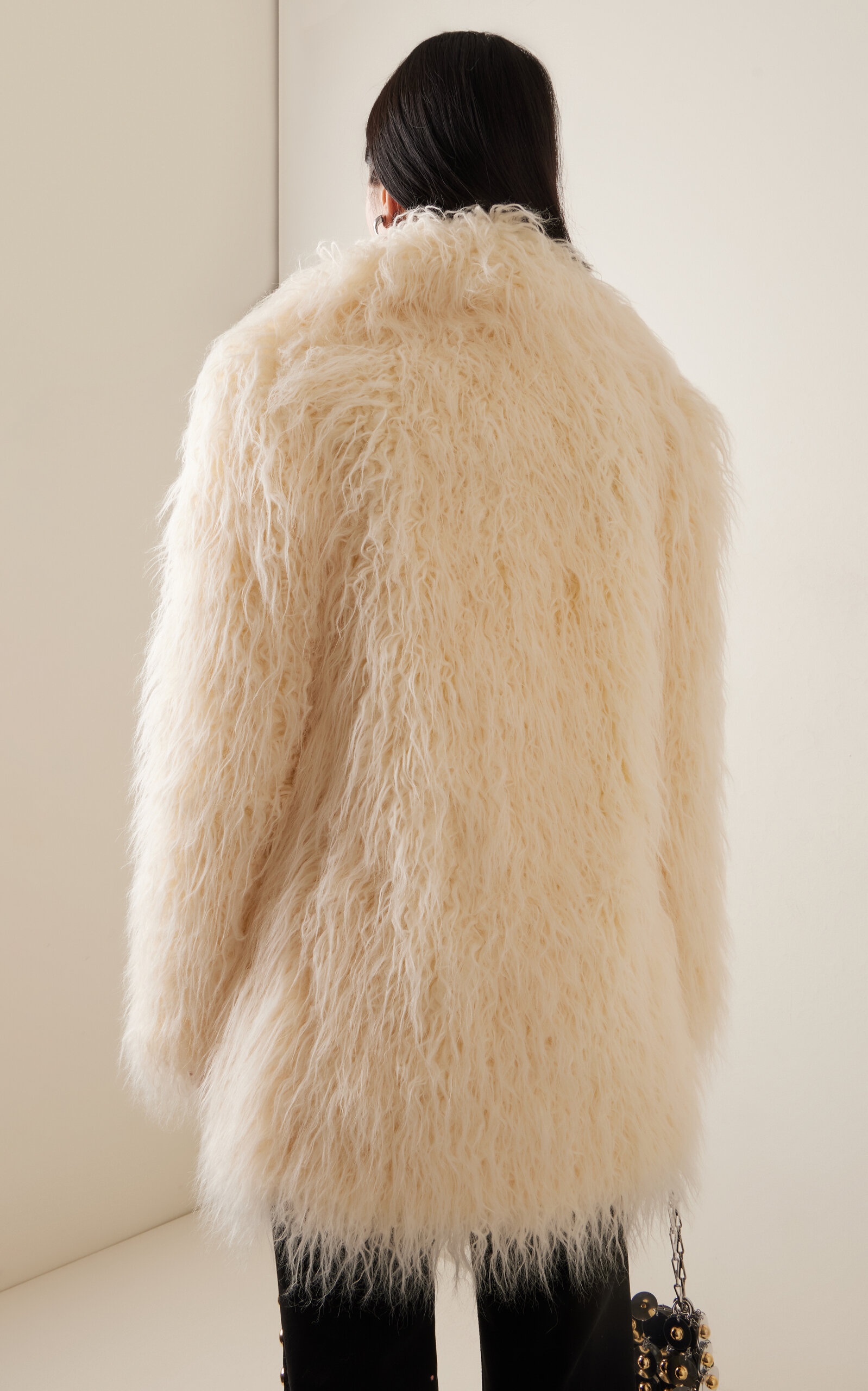 Vegan Fur Coat ivory - 5