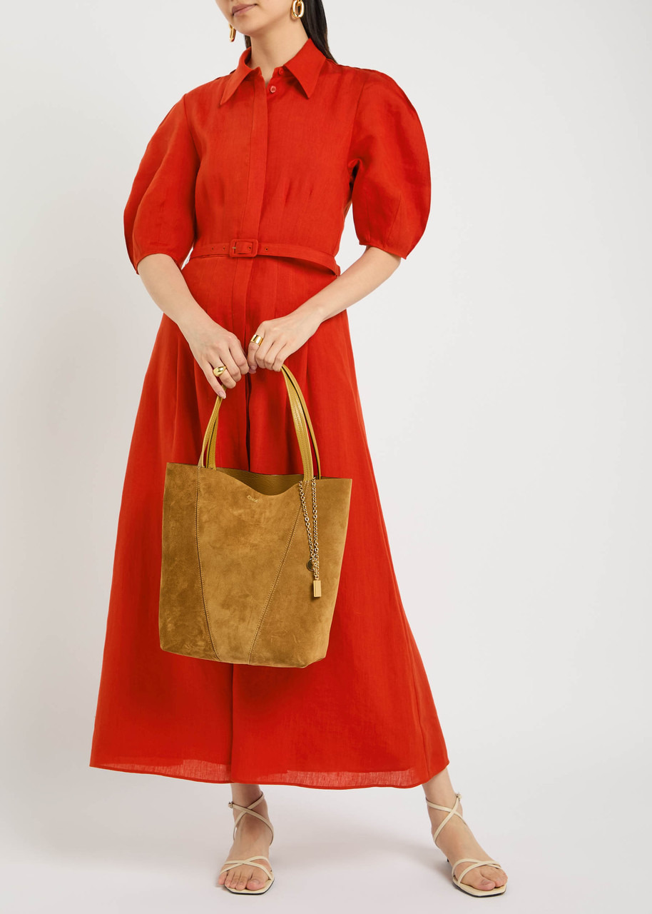 Gabriela Hearst Maude Darted Linen Midi Shirt Dress - 4