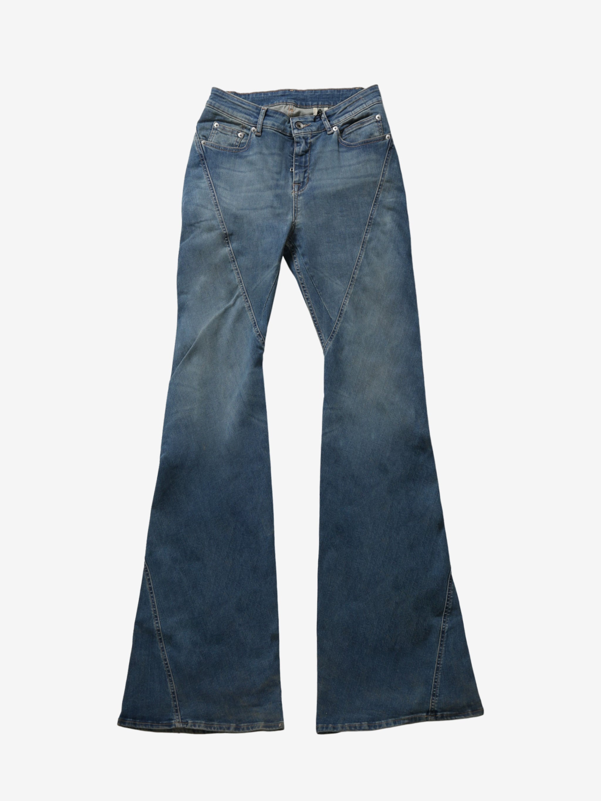 RICK OWENS DRKSHDW - Women Denim Bias Bootcut Jeans - 4