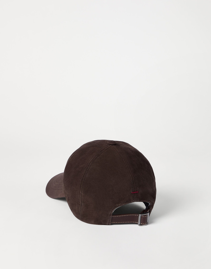 Brunello Cucinelli Suede baseball cap with embroidered logo outlook