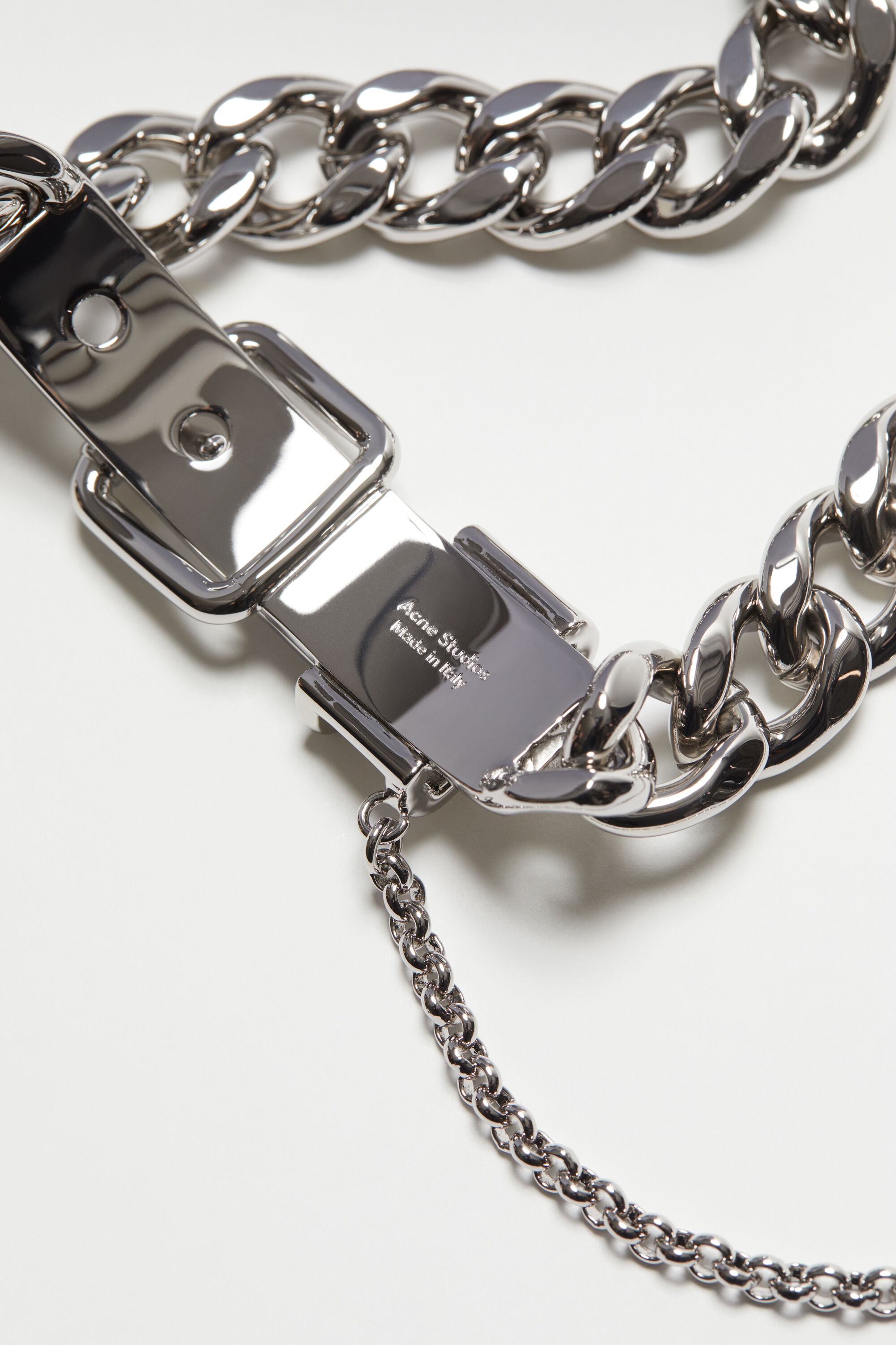 Buckle chain necklace - Silver - 4