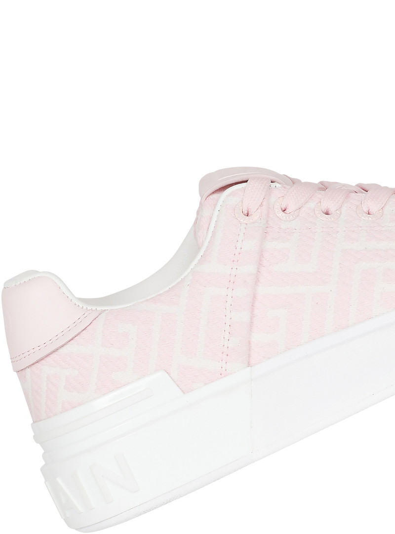 Balmain Bicolor jacquard B-Court sneakers outlook
