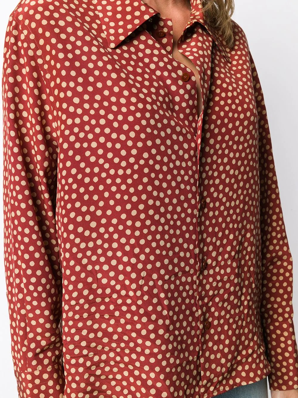 polka dot print blouse - 5