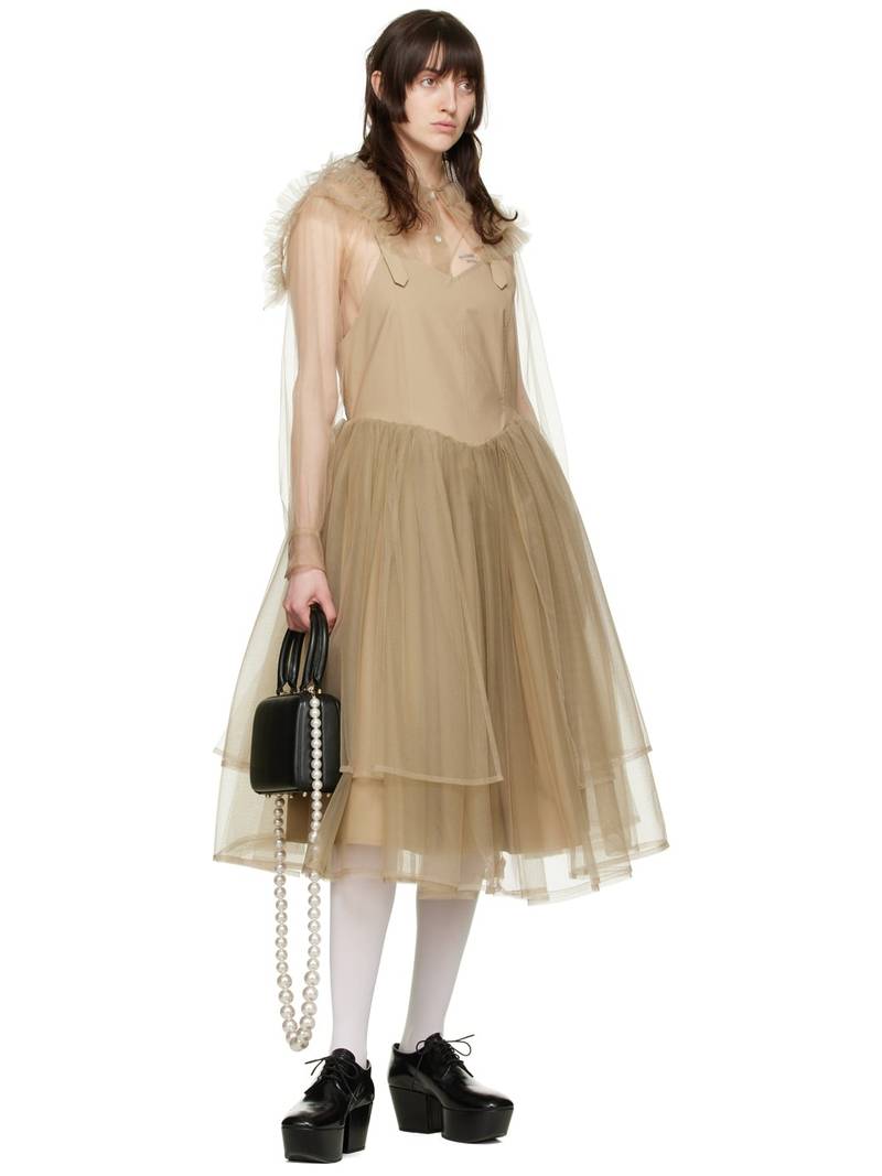 Noir Kei Ninomiya Beige Nylon Shirt outlook