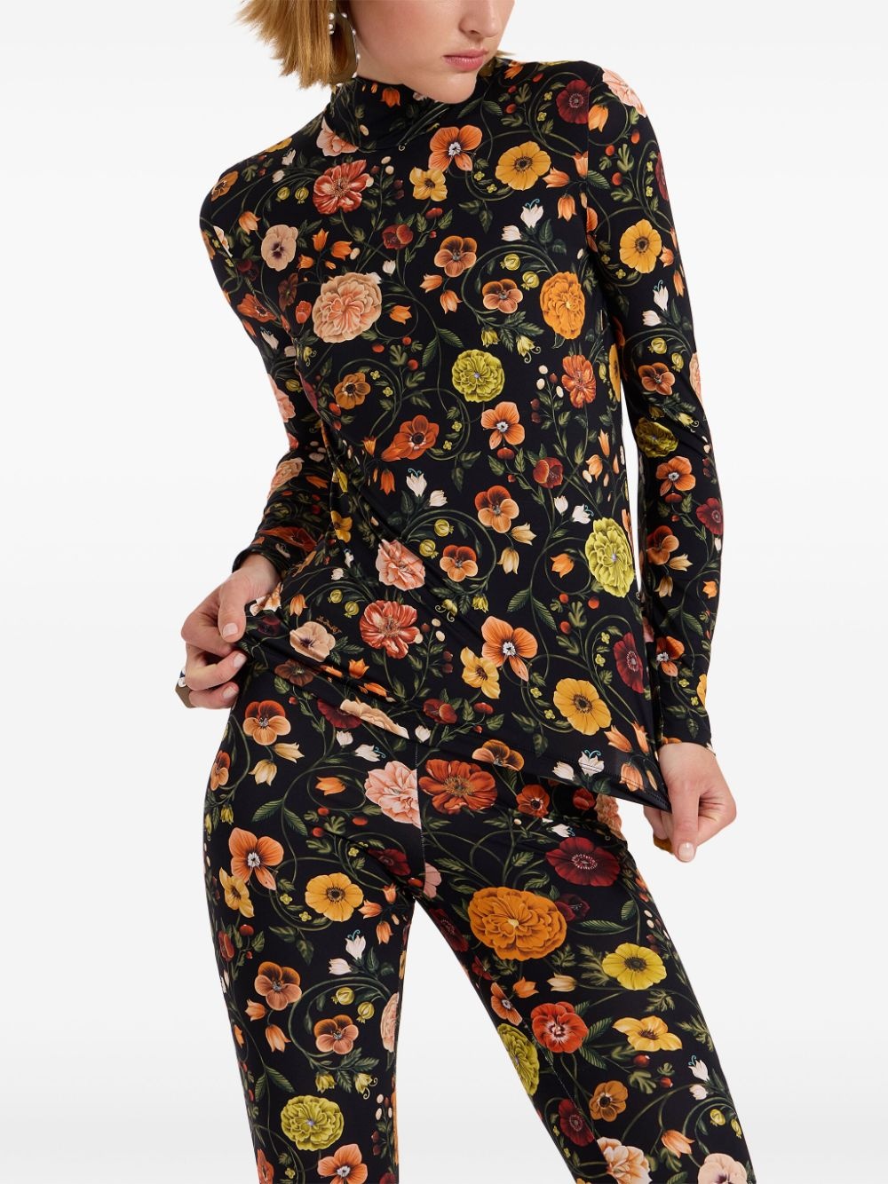 floral-print top - 2