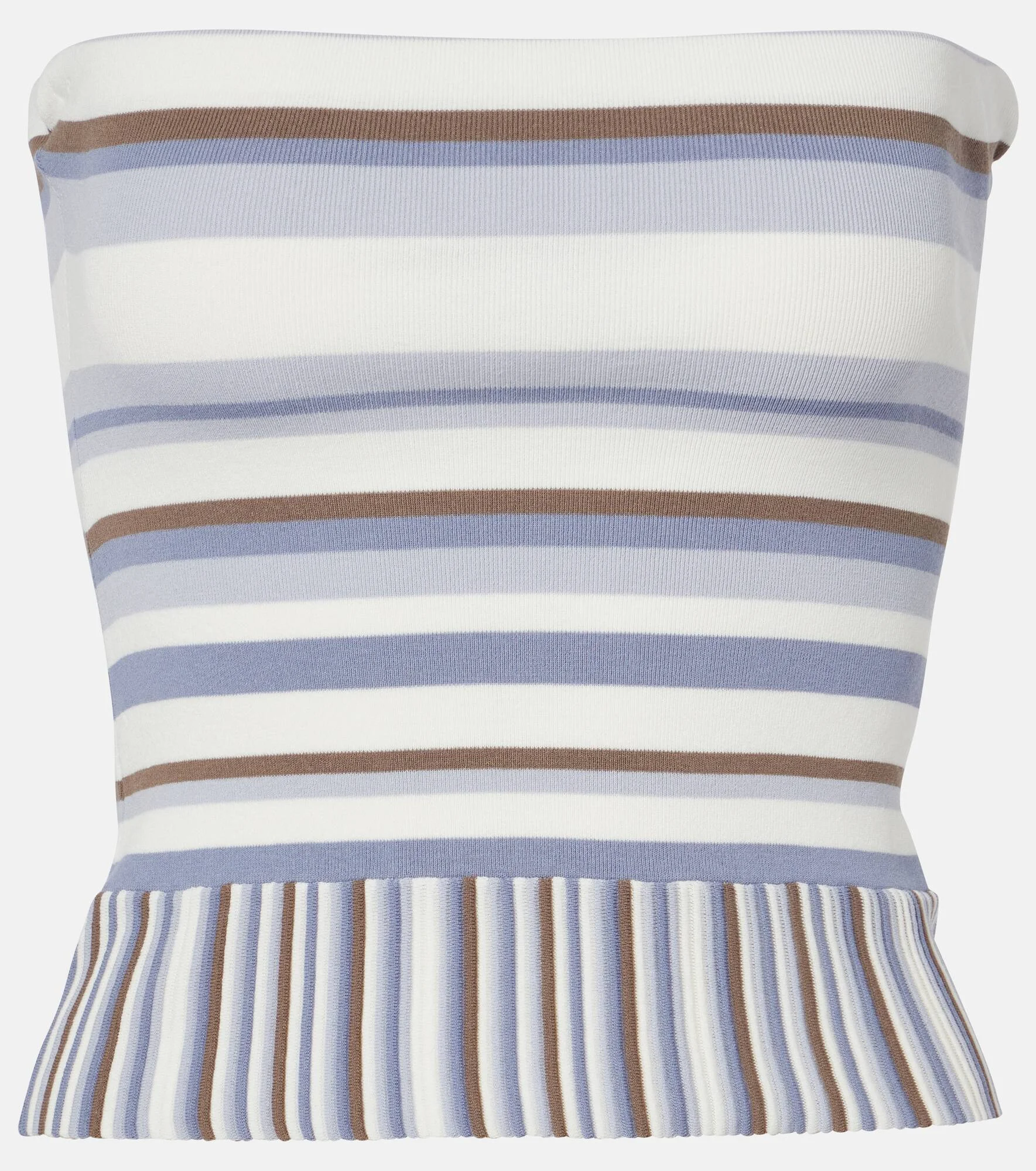 Citara striped cotton-blend tube top - 1