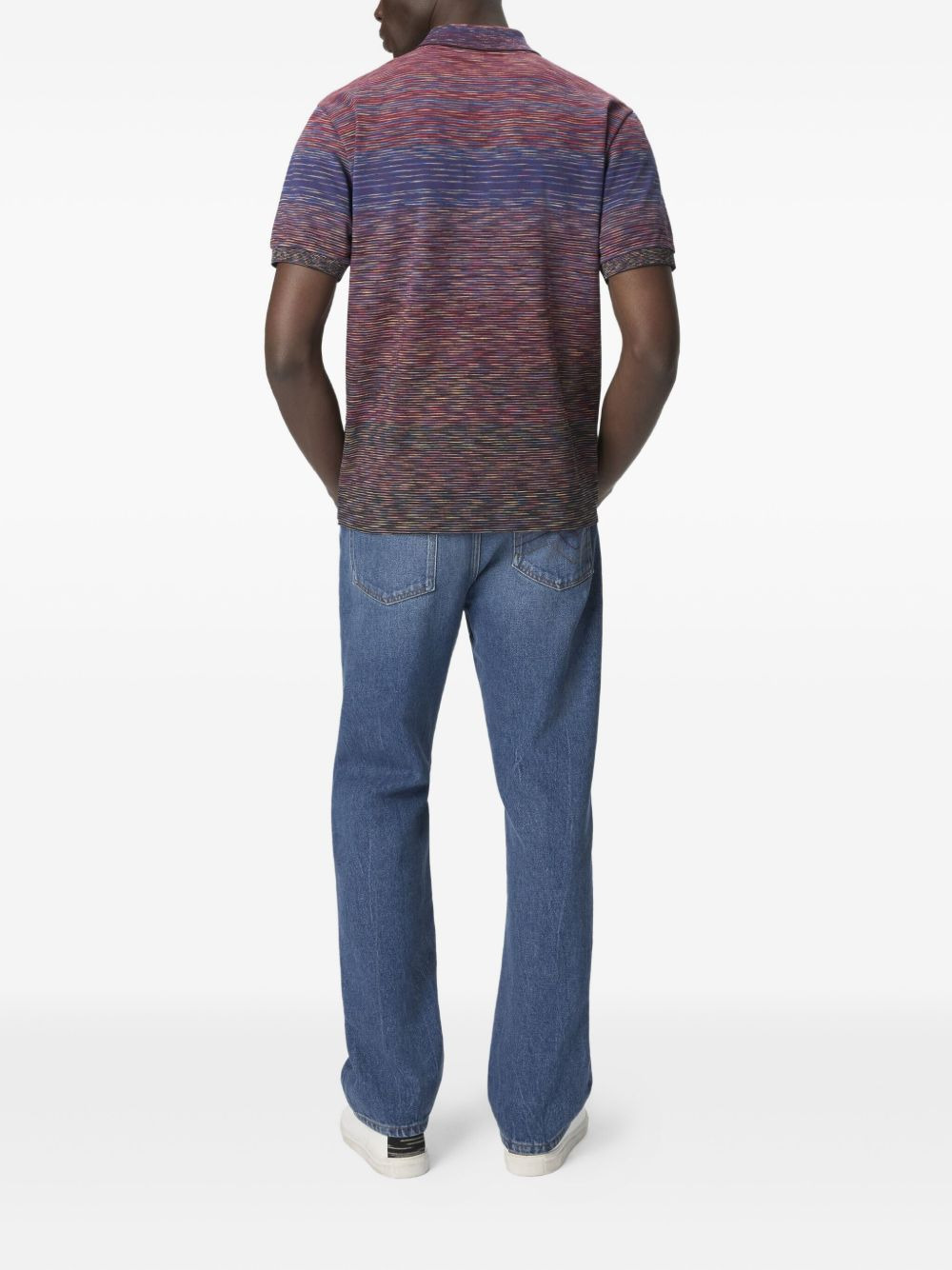 striped-pattern polo shirt - 3