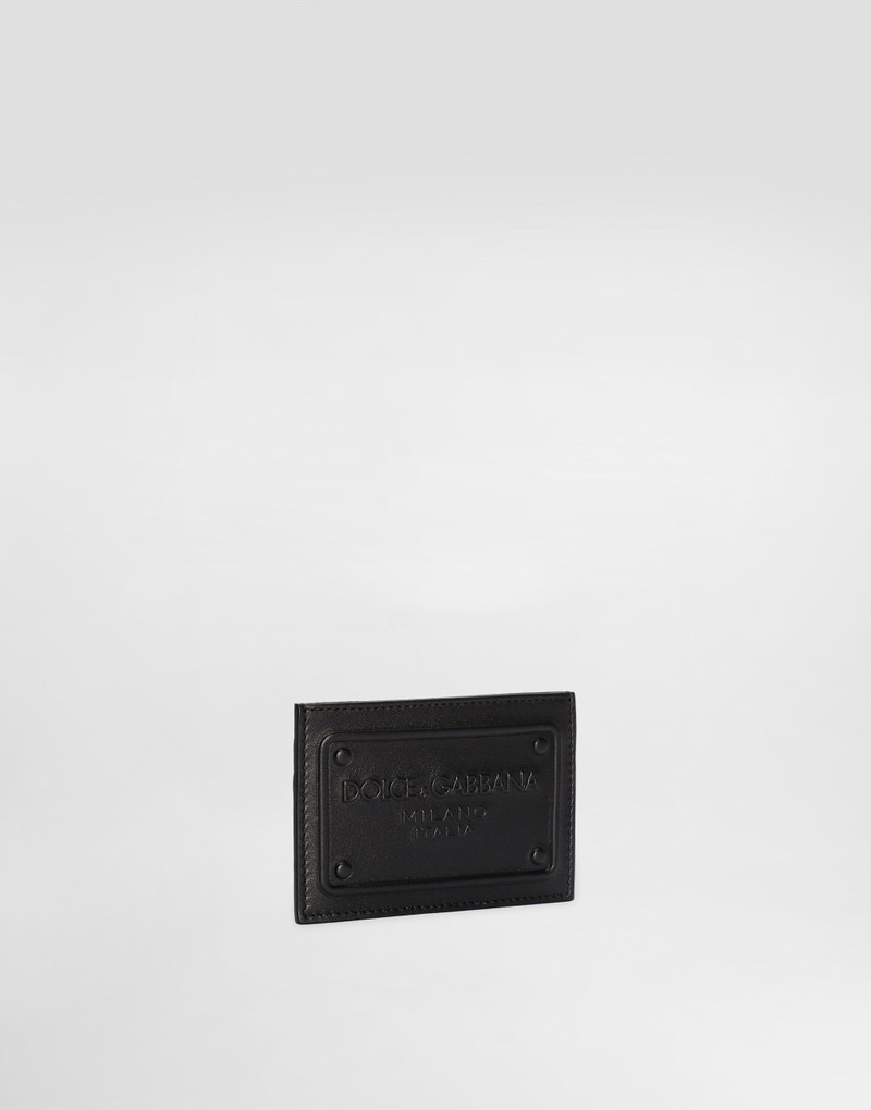 Dolce & Gabbana Calfskin card holder with raised logo outlook