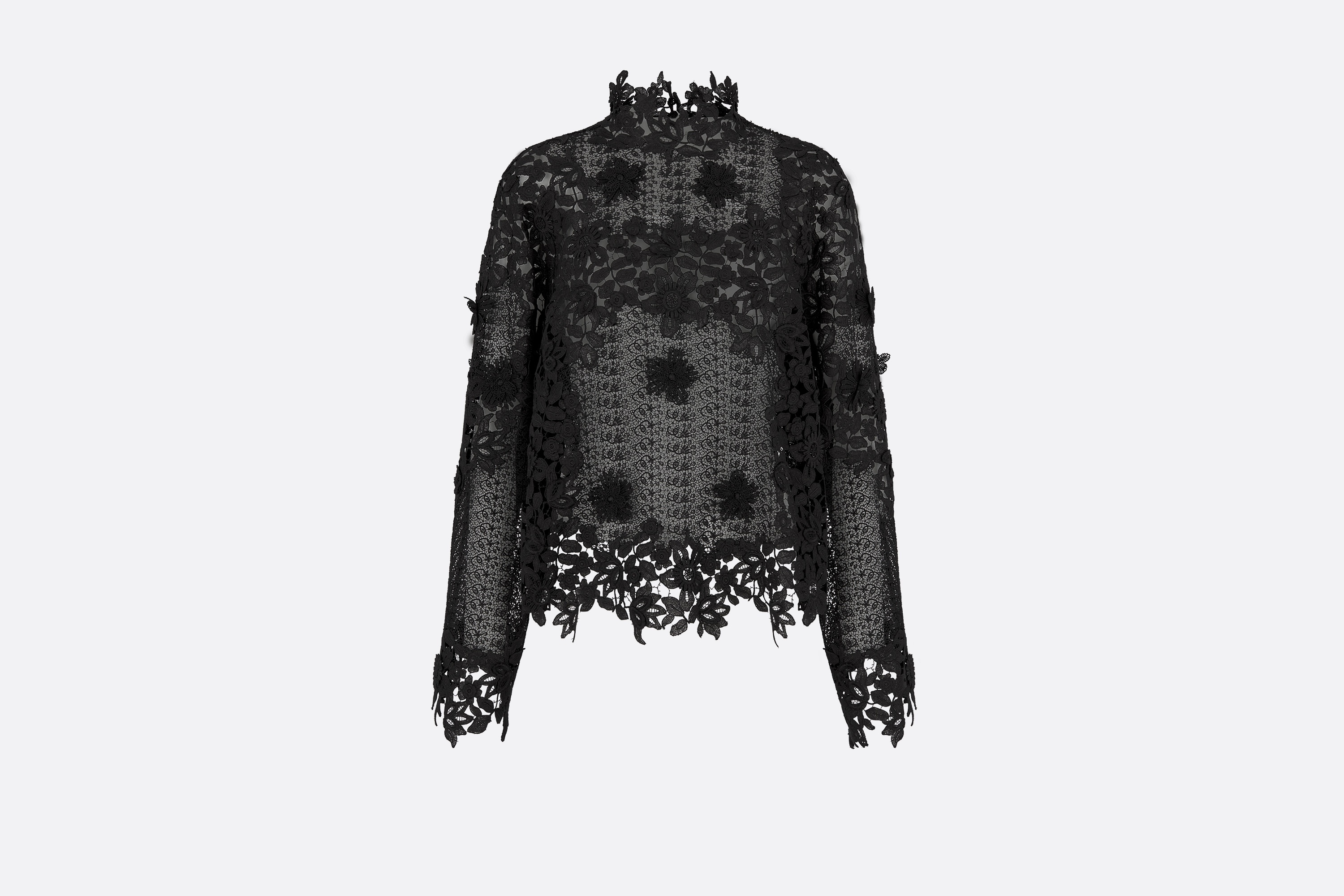 Blouse with Stand Collar - 1