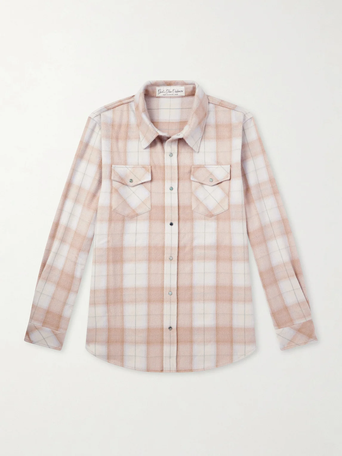Checked Cashmere Shirt - 1