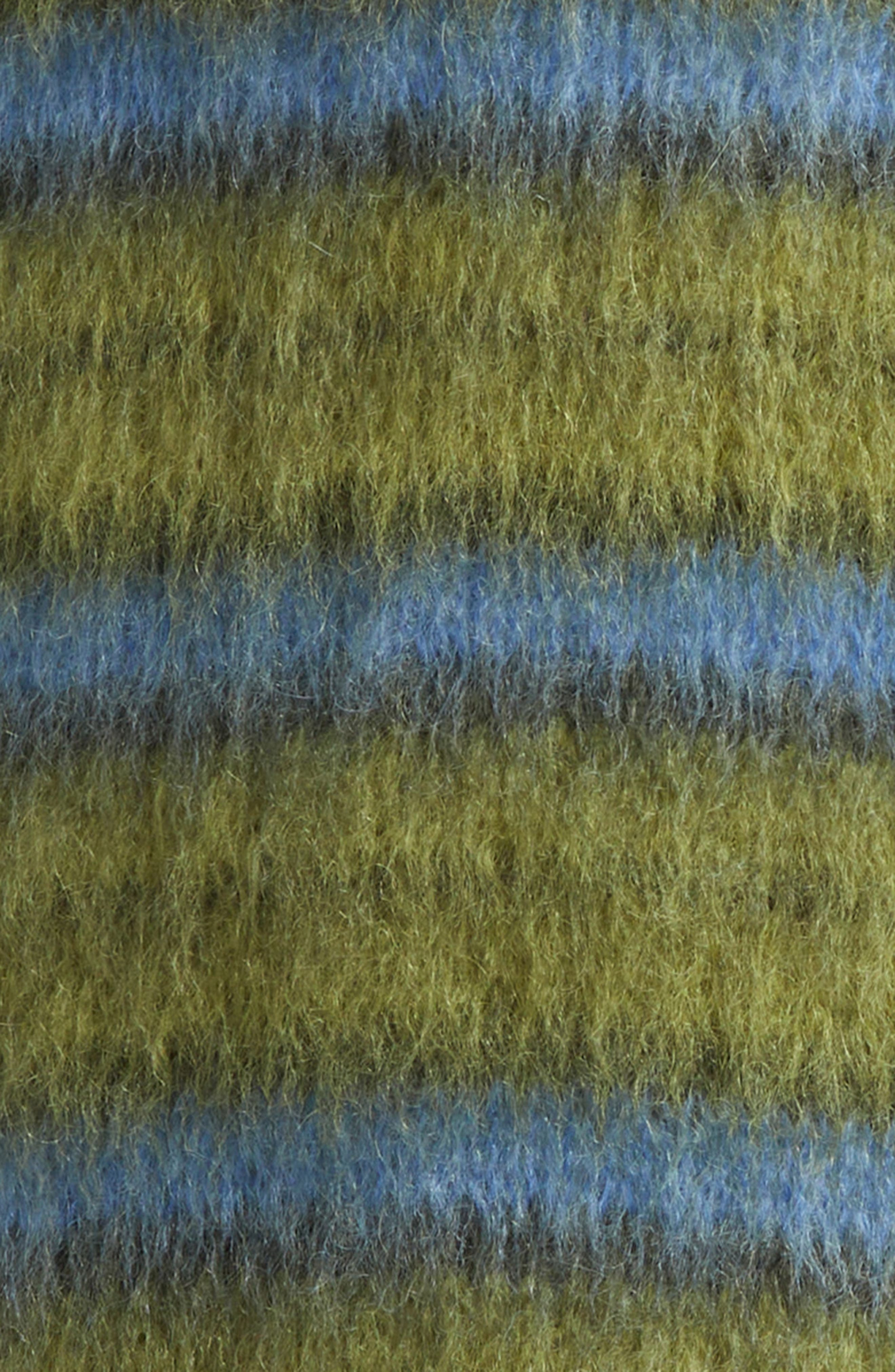 Marni Stripe Mohair Blend Crewneck Sweater in Green at Nordstrom - 7