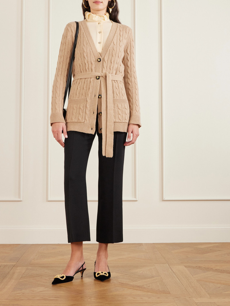 Valentino Embellished Wool Straight-leg Pants outlook