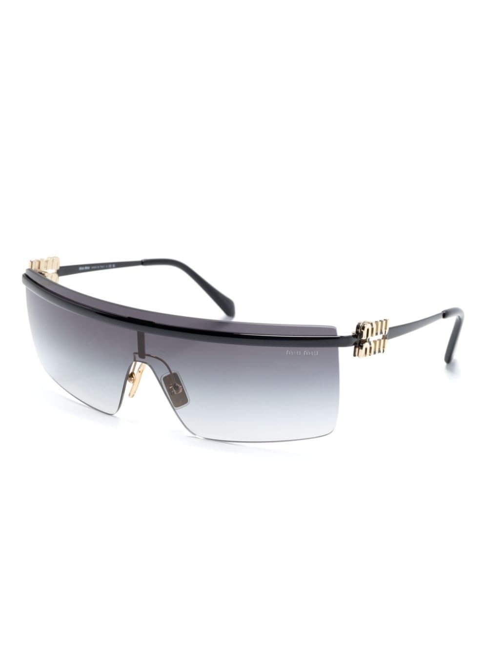 rimless shield-frame sunglasses - 2