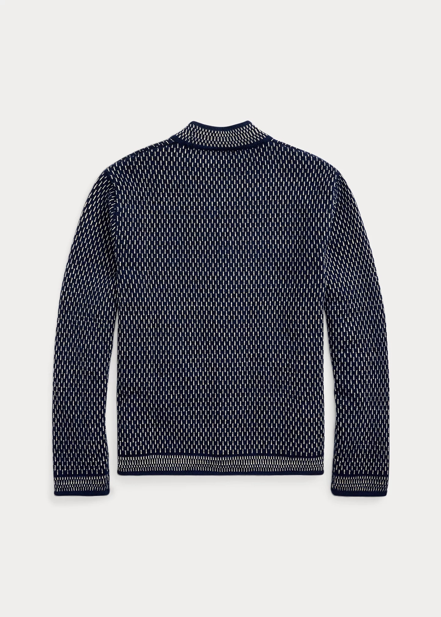Indigo Cotton-Wool V-Neck Cardigan - 2
