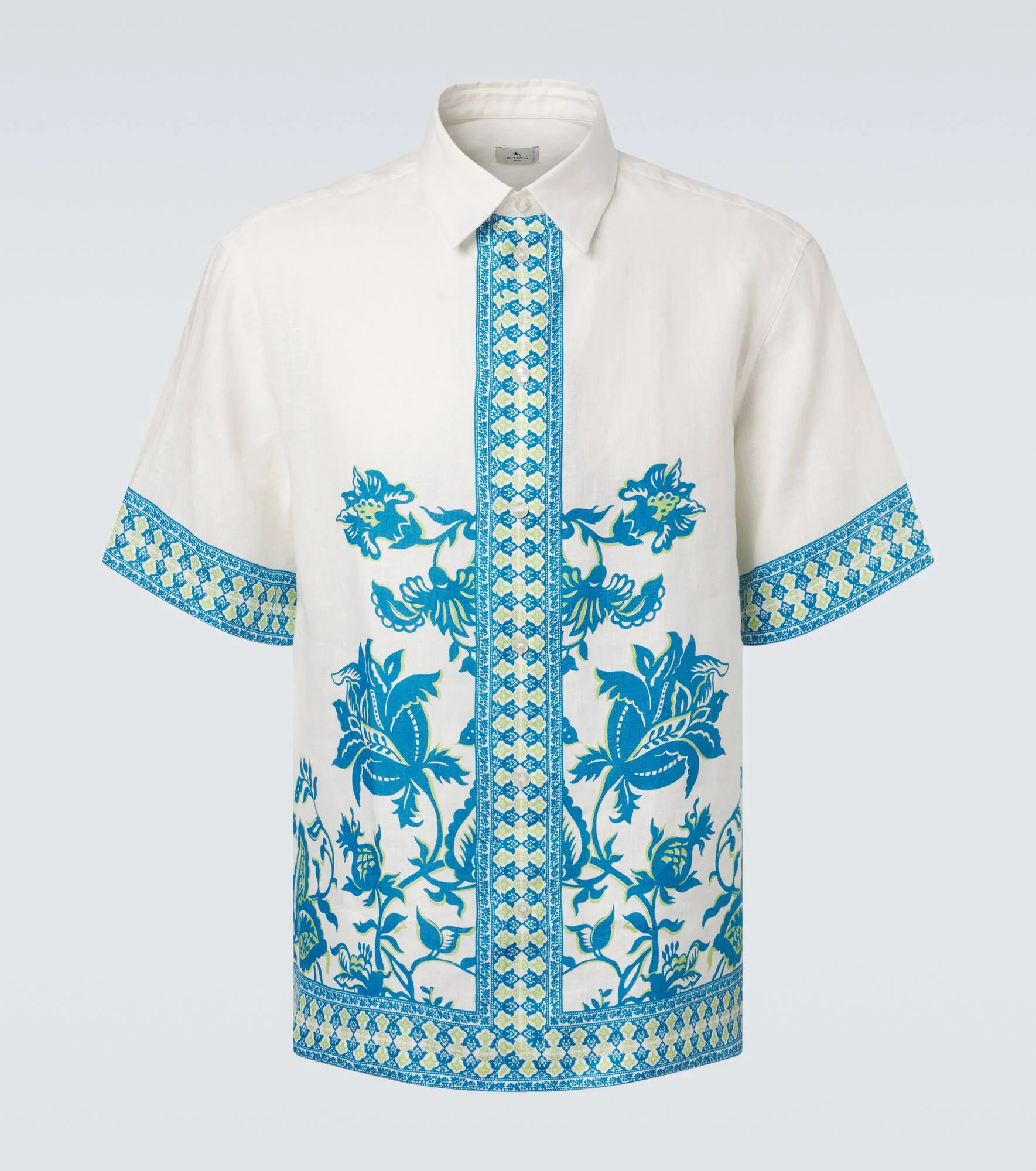 Floral linen shirt - 1