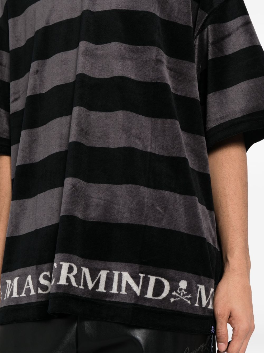logo-print towelling-finish T-shirt - 5